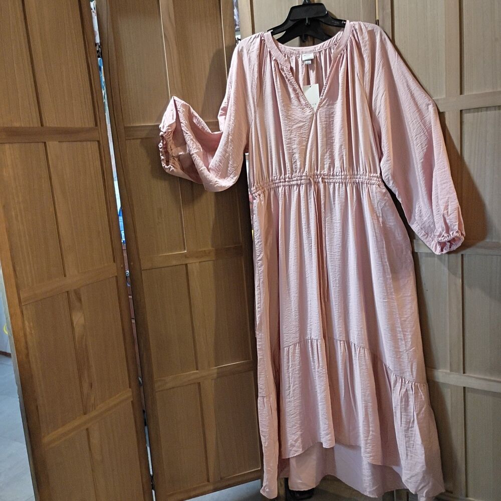 A new day size large pink maxi dress NWT